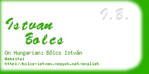 istvan bolcs business card